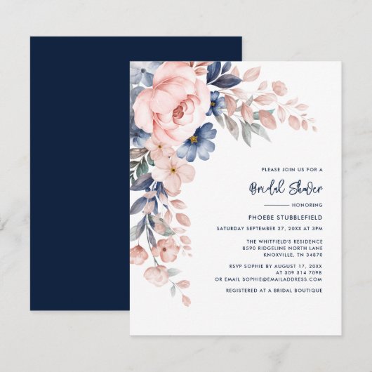 Elegant roze Vrijgezellenfeest Kaart (Voorkant / Achterkant)