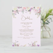 Elegant roze Vrijgezellenfeest Kaart (Staand voorkant)