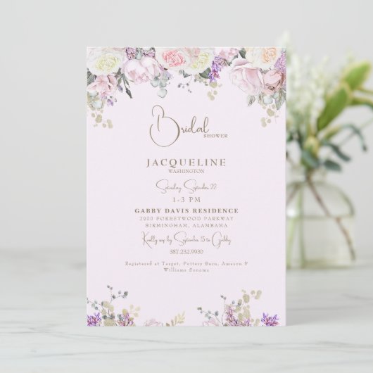 Elegant roze Vrijgezellenfeest Kaart (Staand voorkant)