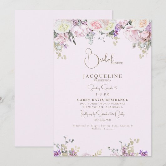 Elegant roze Vrijgezellenfeest Kaart (Voorkant / Achterkant)