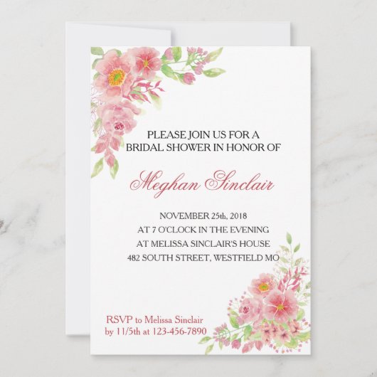 Elegant roze Vrijgezellenfeest nodigt uit Kaart (Voorkant)