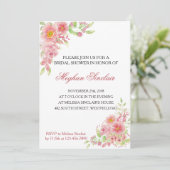 Elegant roze Vrijgezellenfeest nodigt uit Kaart (Staand voorkant)