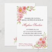 Elegant roze Vrijgezellenfeest nodigt uit Kaart (Voorkant / Achterkant)