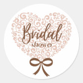 elegant roze vrijgezellenfeest ronde sticker (Voorkant)