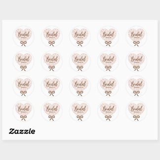 elegant roze vrijgezellenfeest ronde sticker