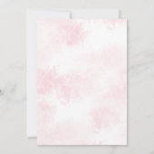 Elegant roze Waterverf 18e verjaardagsfeest Kaart (Achterkant)