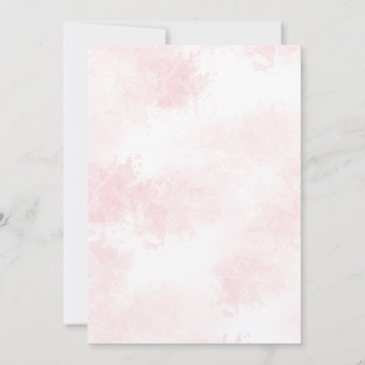 Elegant roze Waterverf 18e verjaardagsfeest Kaart (Achterkant)