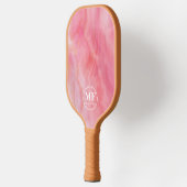 Elegant roze Waterverf Agate Pattern - Monogram Pickleball Paddle (Links)