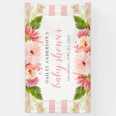 Elegant roze Waterverf Baby Girl Shower Spandoek (Verticaal)