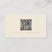 Elegant Roze Waterverf Bloemen Bruiloft Website QR Informatiekaartje (Achterkant)