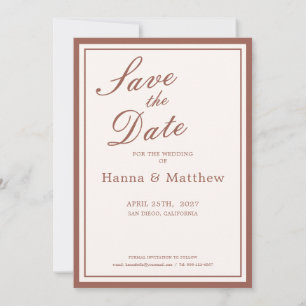 Elegant Roze Waterverf Bloemige Monogram Huwelijk Save The Date