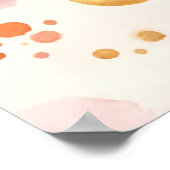 Elegant Roze Waterverf Bloemmotief Poster (Hoek)