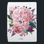 Elegant Roze Waterverf Bold Floral iPad Pro Cover<br><div class="desc">Elegant Roze Waterverf Bold Floral iPad Pro Hoesje met ruimte voor uw monogram of andere tekst. Mooie,  gedurfde waterverf bloemetjes in de tinten lavendel,  pruim en roze.</div>