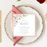 Elegant roze Waterverf Botanische Bridal Brunch Kaart<br><div class="desc">Moderne, elegante vierkant vrijgezellenfeest (brunch)-uitnodiging met een florale bouquet van zachte, waterverf rozen in tinten van wazige roze, perzik en wit, met groene botanische bladeren in tinten van liefde en eucalyptus, en in roze omgetogen. Geef uw vrijgezellenfeest een persoonlijk tintje in zacht-zwart, voorzien van mooie moderne, met de hand geschreven...</div>