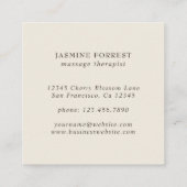 Elegant roze Waterverf Cherry Blossom Wreath Vierkante Visitekaartje (Achterkant)