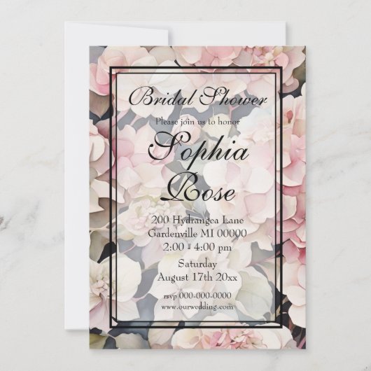 Elegant roze waterverf floraal Vrijgezellenfeest Kaart (Voorkant)