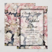 Elegant roze waterverf floraal Vrijgezellenfeest Kaart (Voorkant / Achterkant)