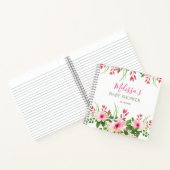 Elegant roze Waterverf Floral Baby shower Guest  Notitieboek (Binnen)