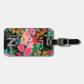 Elegant roze waterverf Floral Bouquet Design Bagagelabel (Voorkant horizontaal)