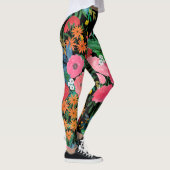 Elegant roze waterverf Floral Bouquet Design Leggings (Rechts)