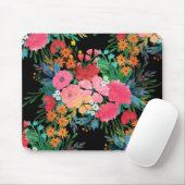 Elegant roze waterverf Floral Bouquet Design Muismat (Met muis)