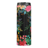 Elegant roze waterverf Floral Bouquet Design Thermosbeker (Achterkant)