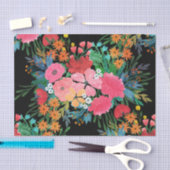 Elegant roze waterverf Floral Bouquet Design Tissuepapier (Craft)