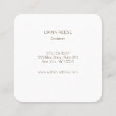 Elegant roze Waterverf Floral Branch Vierkante Visitekaartje (Achterkant)