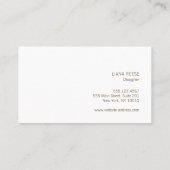 Elegant roze Waterverf Floral Branch Visitekaartje (Achterkant)