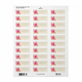 Elegant roze Waterverf Floral Chic Return Address Etiket (Full Sheet)