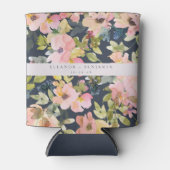 Elegant roze Waterverf Floral Custom Wedding Blikjeskoeler (Voorkant)