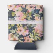 Elegant roze Waterverf Floral Custom Wedding Blikjeskoeler (Achterkant)