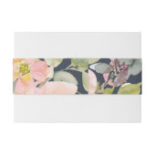 Elegant roze Waterverf Floral Custom Wedding Uitnodigingen Wikkel (Achterkant Voorbeeld)