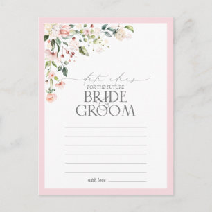 Elegant roze Waterverf Floral Date Ideas Briefkaar Briefkaart