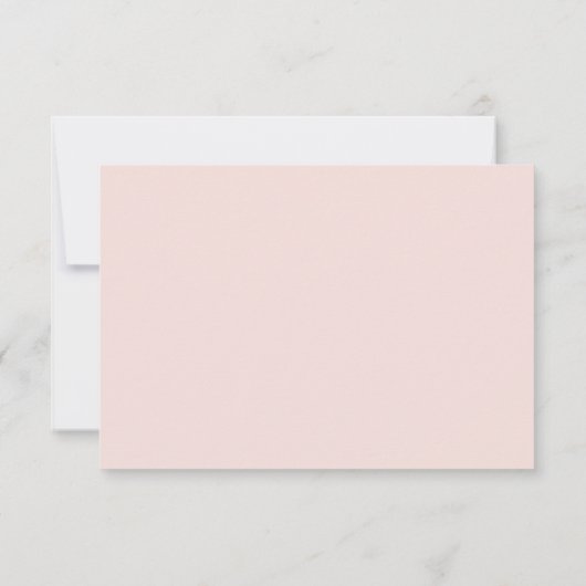 Elegant roze Waterverf Floral Girl Baby shower RSVP Kaartje (Achterkant)