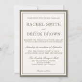 Elegant roze Waterverf Floral Monogram bruiloft in Kaart (Achterkant)