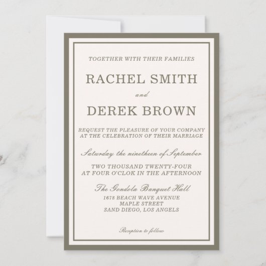 Elegant roze Waterverf Floral Monogram bruiloft in Kaart (Achterkant)