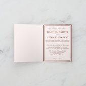 Elegant roze Waterverf Floral Monogram Weddenschap (Binnen)