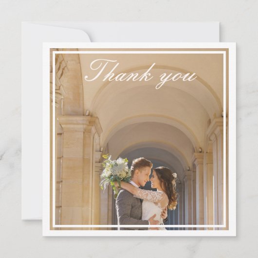 Elegant roze Waterverf Floral Monogram Weddenschap Bedankkaart (Achterkant)