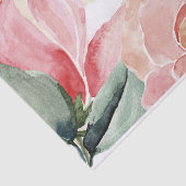 Elegant roze Waterverf Floral ontkoppeling Tissuepapier (Detail)