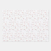 Elegant roze Waterverf Floral Pattern Inpakpapier Vel (Voorkant 3)