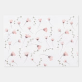 Elegant roze Waterverf Floral Pattern Inpakpapier Vel (Voorkant 2)