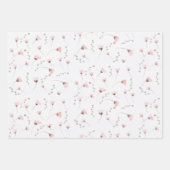 Elegant roze Waterverf Floral Pattern Inpakpapier Vel (Voorkant)