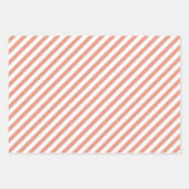 Elegant roze Waterverf Floral Sage Green Stripes Inpakpapier Vel (Voorkant 3)