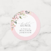 Elegant roze Waterverf Floral Vrijgezellenfeest Confetti (Kleine voorkant)