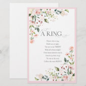 Elegant roze Waterverf Floral Vrijgezellenfeest Ga (Voorkant / Achterkant)