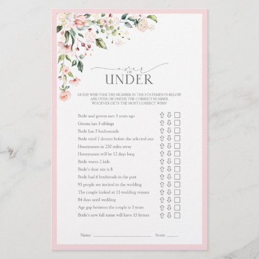 Elegant roze Waterverf Floral Vrijgezellenfeest Ga (Voorkant)