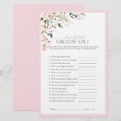 Elegant roze Waterverf Floral Vrijgezellenfeest Ga (Voorkant / Achterkant)