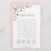 Elegant roze Waterverf Floral Vrijgezellenfeest Ga (Voorkant / Achterkant)