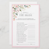 Elegant roze Waterverf Floral Vrijgezellenfeest Ga (Voorkant / Achterkant)